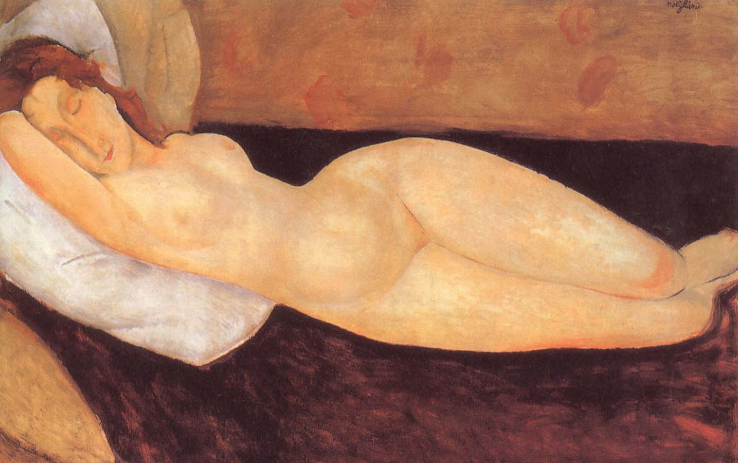 Amedeo Modigliani nude witb necklace